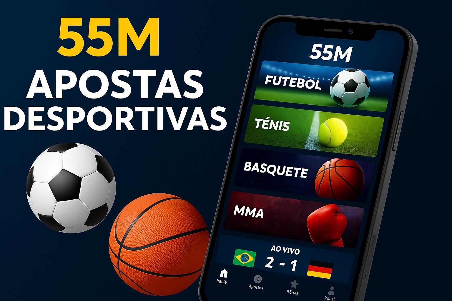 Apostas esportivas no cassino online 55M